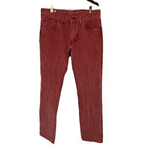 Levis 511 Corduroy Pants Mens 32x32 Rust Color 5 Pocket Stretch Pants Comfort